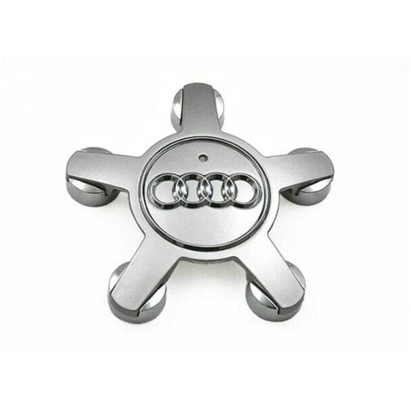 Set Mit 4 Radkappen Für 135-mm-audi-radkappen – Abs Silber – Emblem In Premiumqualität Für A4/a5/a6 S6 R8 Rs4 Rs6 Tt Q5 Q7 – 4f0601165