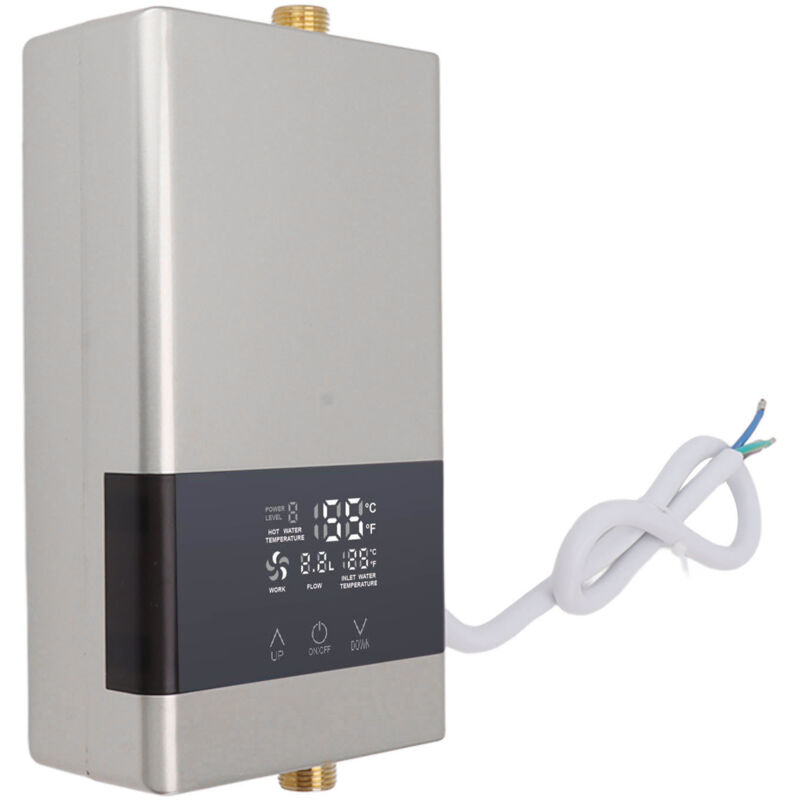 220v 6000w Durchlauferhitzer, Elektrischer Durchlauferhitzer Für Den Innenbereich, Fernbedienung, Batterielos, Silber
