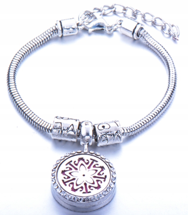 Aromatherapie-armband, Stahl, Blume B19