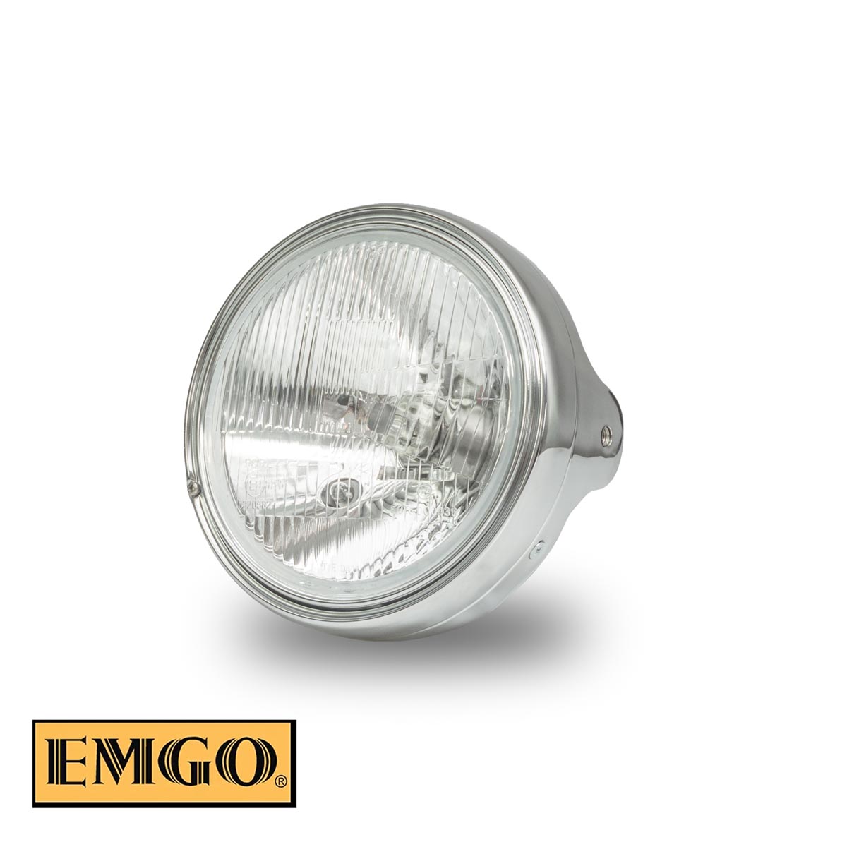 Emgo 2024/12 Scheinwerfer / Lampe Chrom Komplett (originalstil) Kawasaki Z1 Und Kz Modelle (befestigungslöcher Durchmesser 10 Mm) (oem: 23005-1016 23006-038) (e-prüfzeichen)