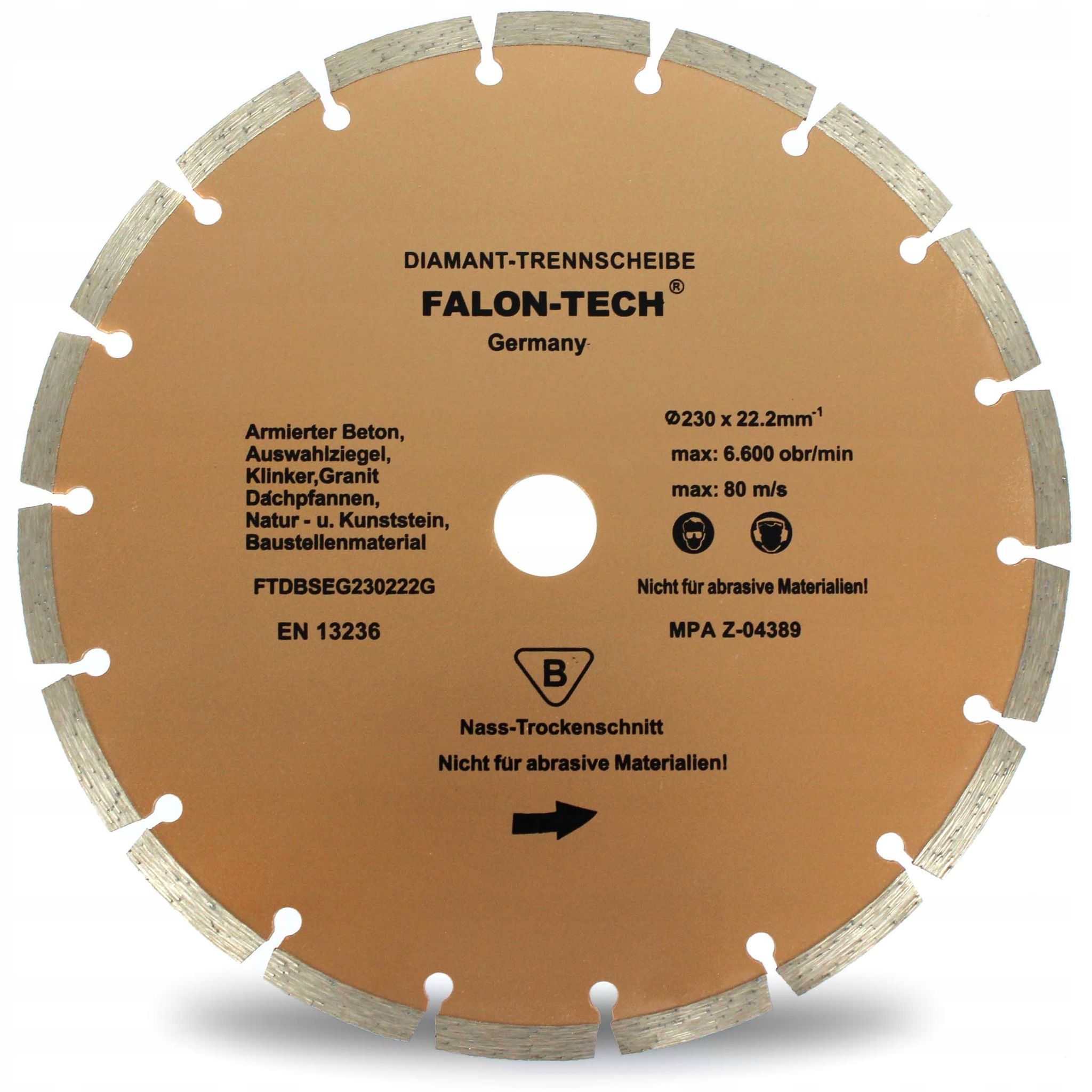 Diamantscheibe 230 X 22,2 Segmente, Falkon-technologie