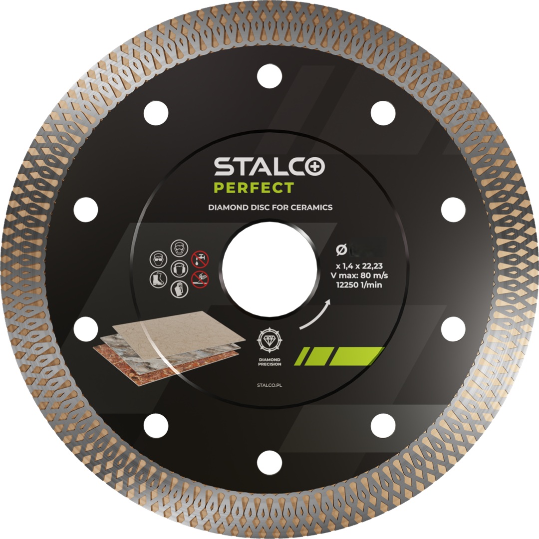 Stalco Diamantscheibe Für Keramik Ø 180 X 1,9 X 25,4 / 22, 23 Mm S-71964