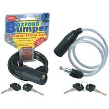 Oxford Bumper Cable Lock 0,6 M X 6 Mm Silber Für Helme Und Bekleidung