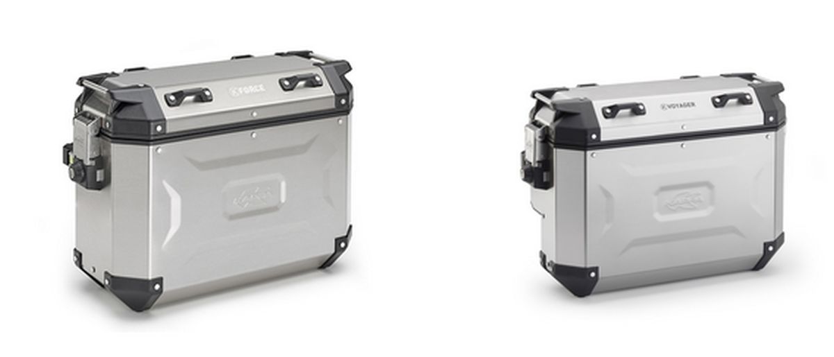 Kappa 2025/05 Seitenkoffer 48l Monokey Cam Side Kvg48a K'Voyager Aluminium Rechts / Links Silber