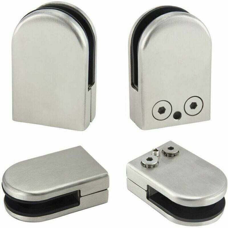 4er-pack Glasklemmen, 6–8 Mm Edelstahl-glasklemmen, Verstellbare Glashalter, Silber