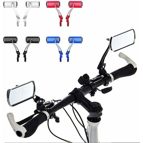 Mountainbike-lenkerspiegel (silber), Motorrad, Fahrradumbau, Aluminiumspiegel, Sicherheitsreflektoren