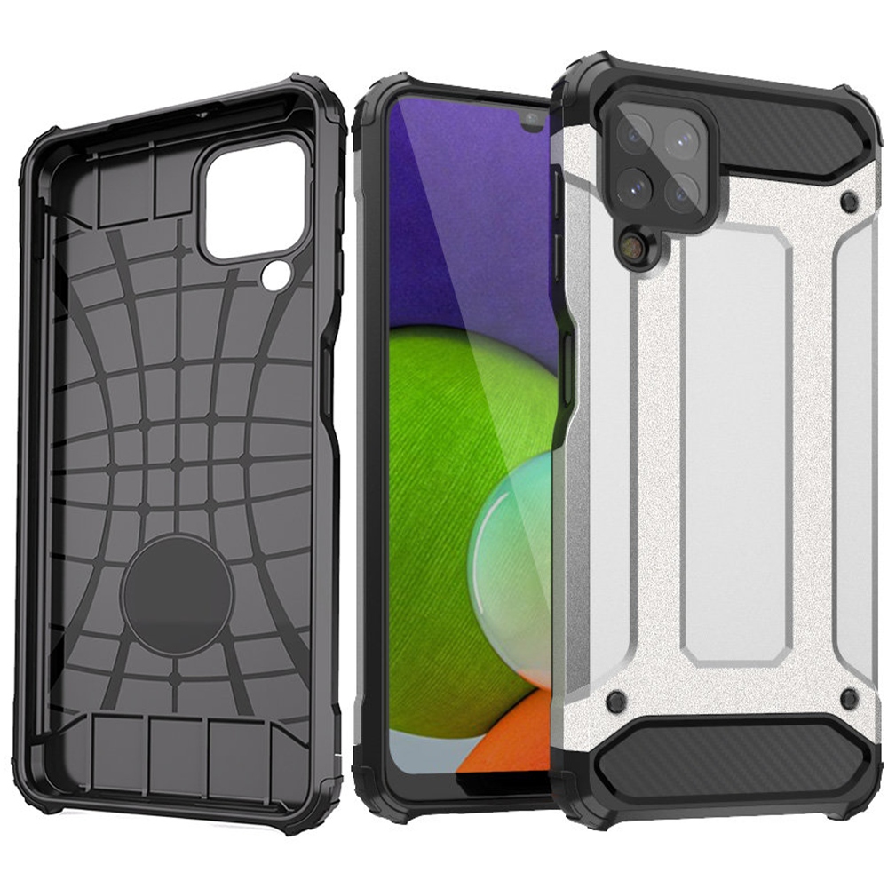 Hybrid Armor Schutzhülle Für Samsung Galaxy A22 4g, Silber