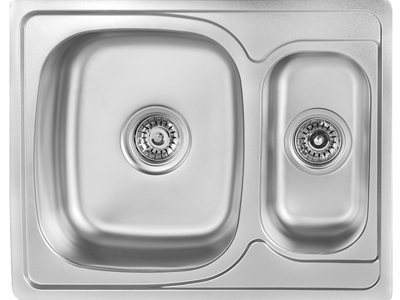 1,5-becken-metallspüle, Einbau, Edelstahl, Junak Kuchinox
