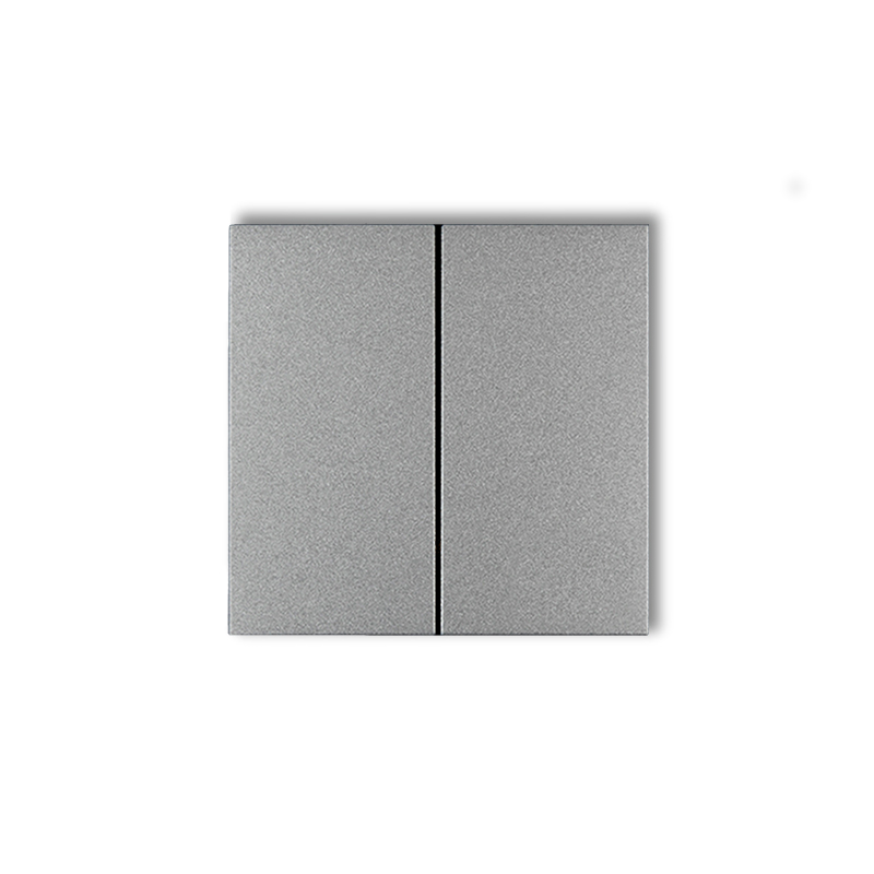 Karlik Ergänzungsprodukte, Silbermetallic Doppeltasten Für Deco-, Icon-, Flexi- Und Mini-schalter (2er-set) 7dkl-2