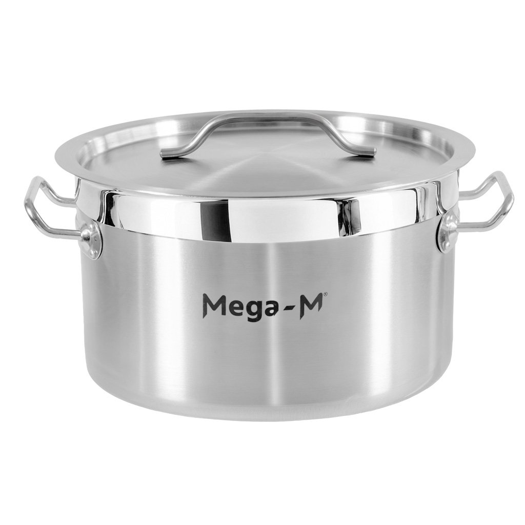 Niedriger Catering-topf Mit Deckel Mega-m Pro 12 L, Durchmesser 30 Cm X Höhe 18 Cm, N