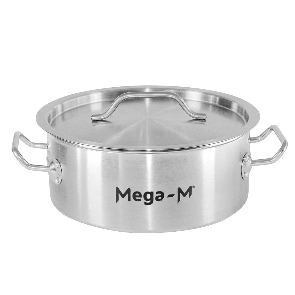 Niedriger Catering-topf Mit Deckel Mega-m Standard 5 L Durchmesser 25 Cm X Höhe 11 Cm N