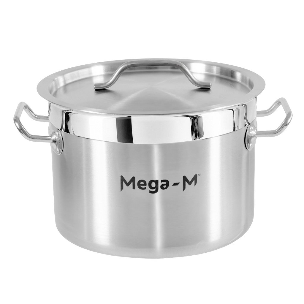 Niedriger Catering-topf Mit Deckel Mega-m Pro 8 L Durchmesser 28 Cm X Höhe 13 Cm N