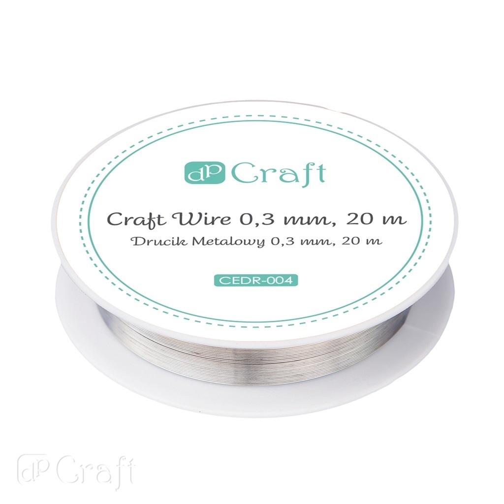 Blumendraht Aus Metall, Silberfarben, 0,3 Mm, 20 M