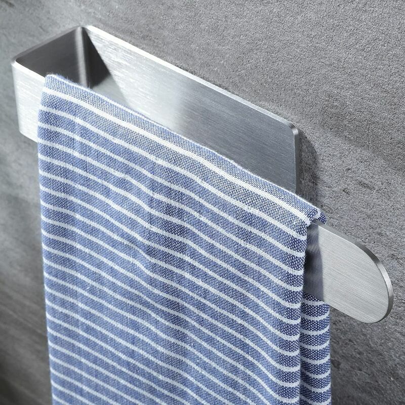 Badezimmer-handtuchhalter 23 Cm, Selbstklebend, Küchenhandtuchhalter, Edelstahl Sus304, Silber