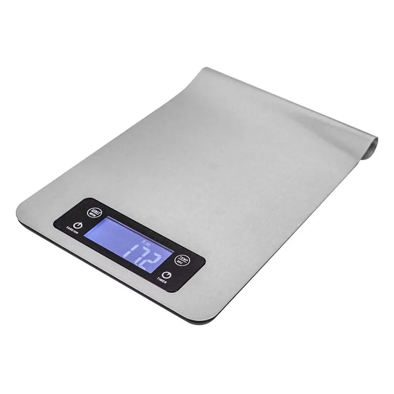Digitale Küchenwaage, Kleine Elektronische Multifunktionswaage, Wiegt Gramm Und Unzen, Mit Präzisem Lcd-display, Silber. Aquaforge
