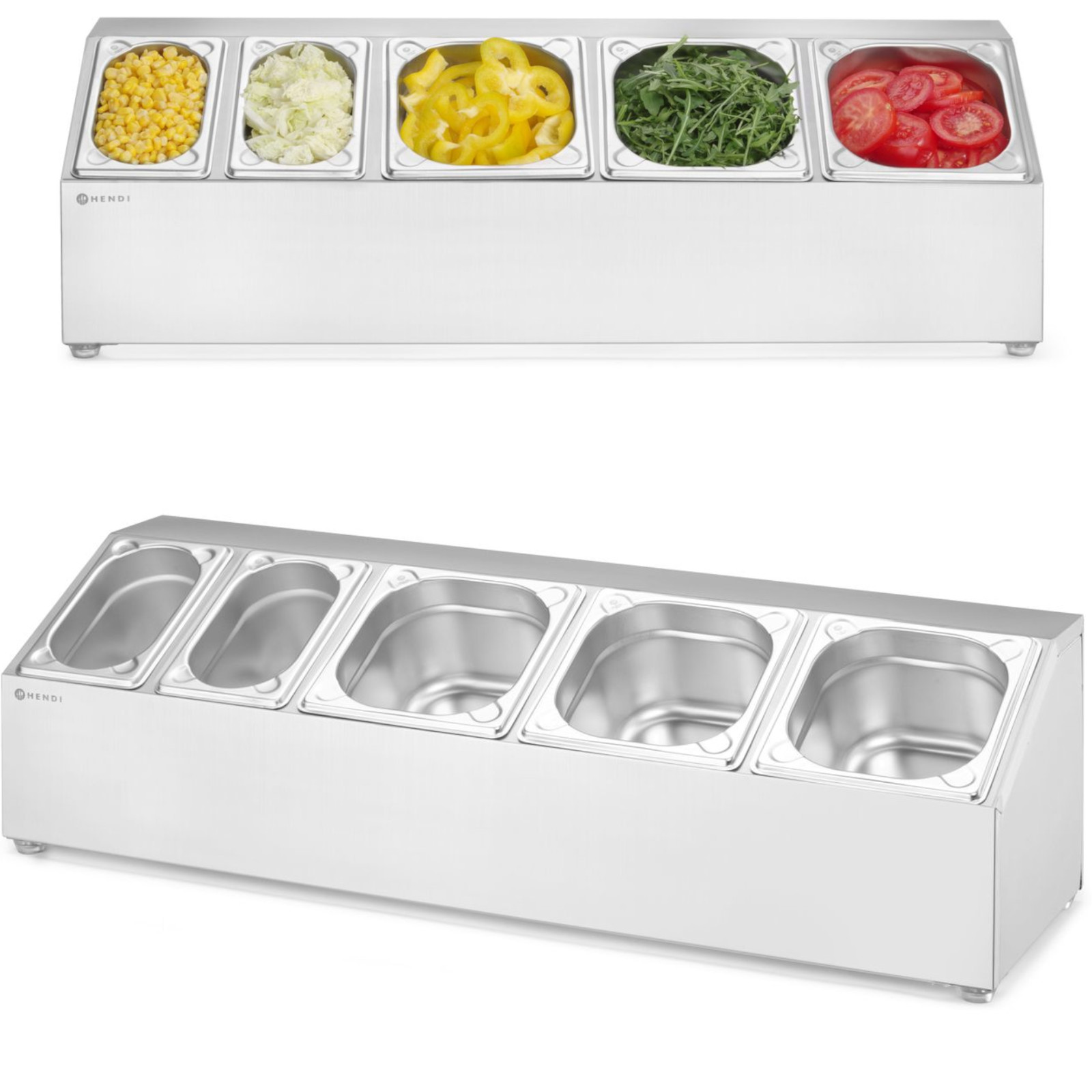 Stahl-präsentationsständer Für Catering-behälter, 3x Gn 1/6, 2x Gn 1/9