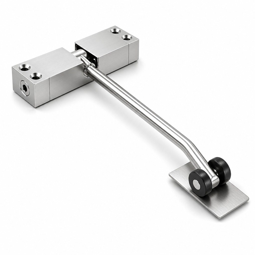 Hydraulischer Quadratischer Türschließer Aus Edelstahl, Silberfarben