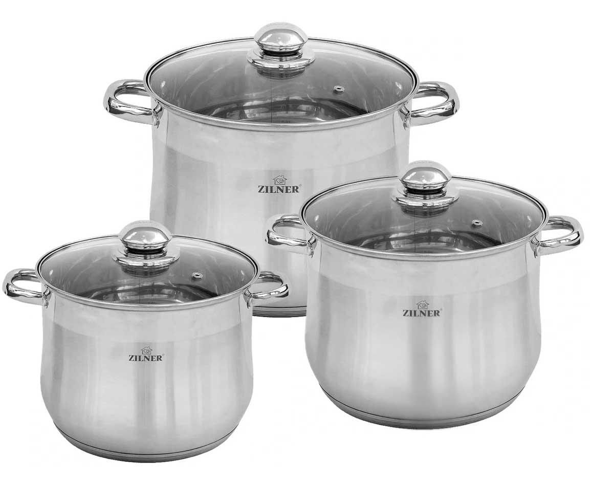 Set Mit 3 Catering-töpfen 5,5 7 9l Zilner Zl-7349