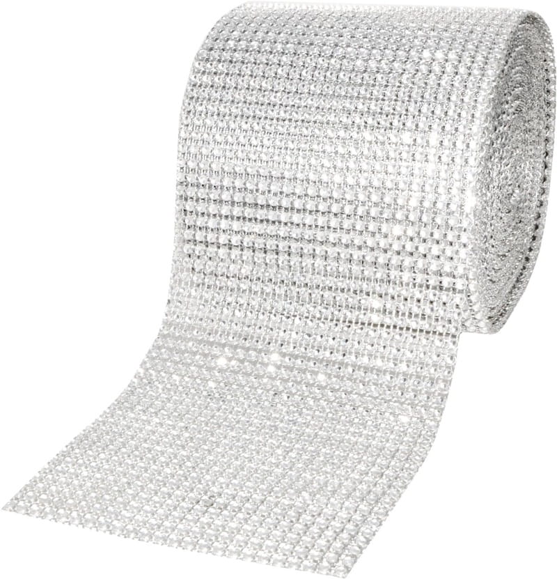 Silbernes Band Mit Zirkonen, 12 Cm / 9 M
