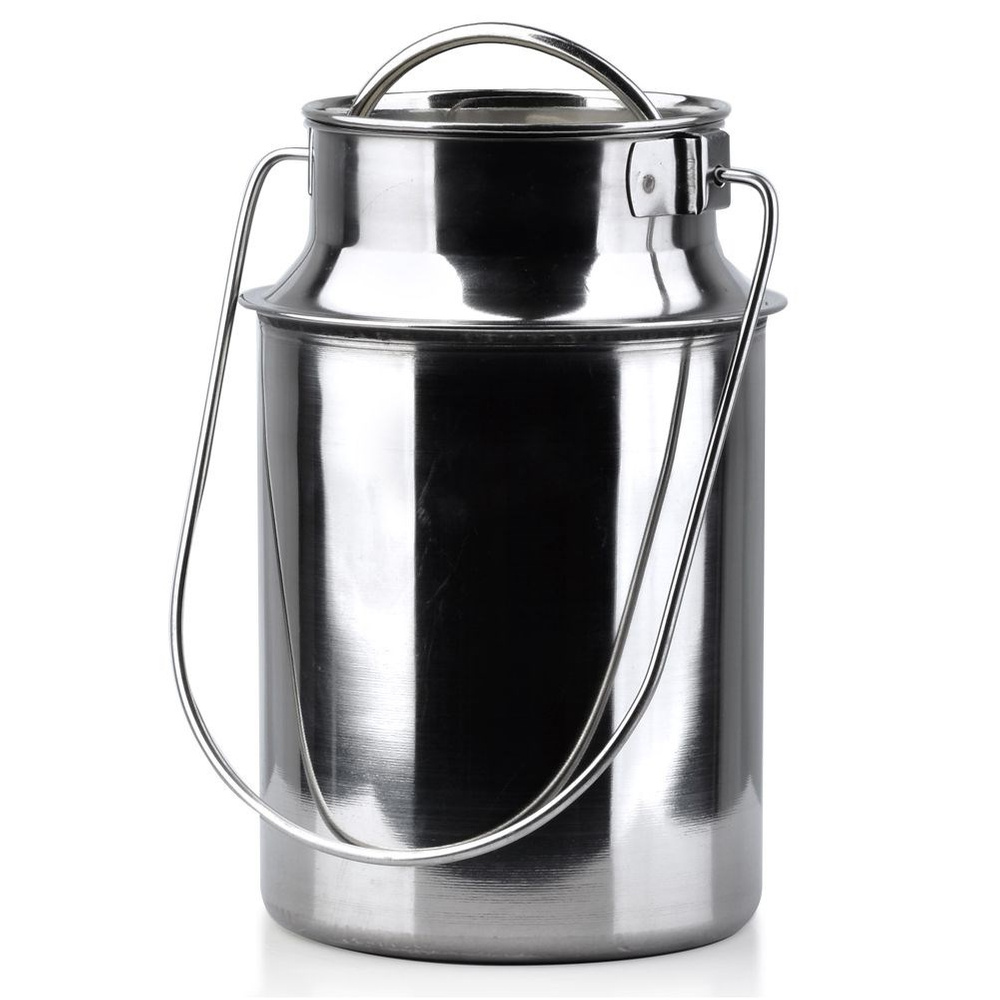 Stahlkanister, Metallkanne, Milchbehälter, Retro-milchbehälter, 2,5 L