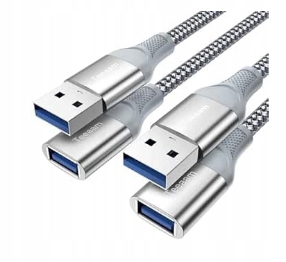 Teeaam Usb 3.0 Kabel 2m + 3m A Stecker-buchse Aluminiumstecker