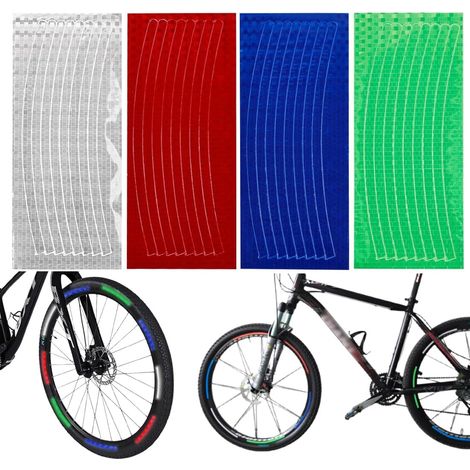 Reflektierende Aufkleber Für Fahrräder, Motorräder, Autos – 24er-packung In 4 Farben (rot, Blau, Silber, Grün)