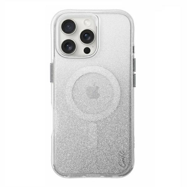 Uniq Hülle Coehl Lumino Für Iphone 16 Pro Max (6,9 Zoll) Mit Magnetischem Ladeanschluss, Silber/glitzernd Silber