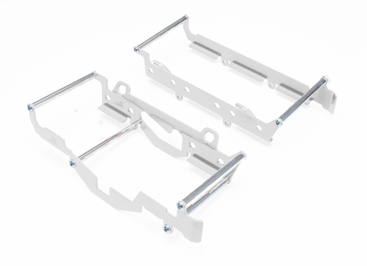 Crosspro Aluminium-kühlerschutzgitter, Leichte Ausführung (für Motorräder Mit Lüfter) Ktm Exc '17-'18, Excf '17-'19, Husqvarna Te/fe '17-'19, Farbe: Silber