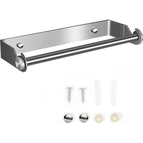 Papierhandtuchspender, Küchenrollenhalter, Wandmontierter Papierhandtuchspender, Wandmontierter Küchenrollenhalter (silber)