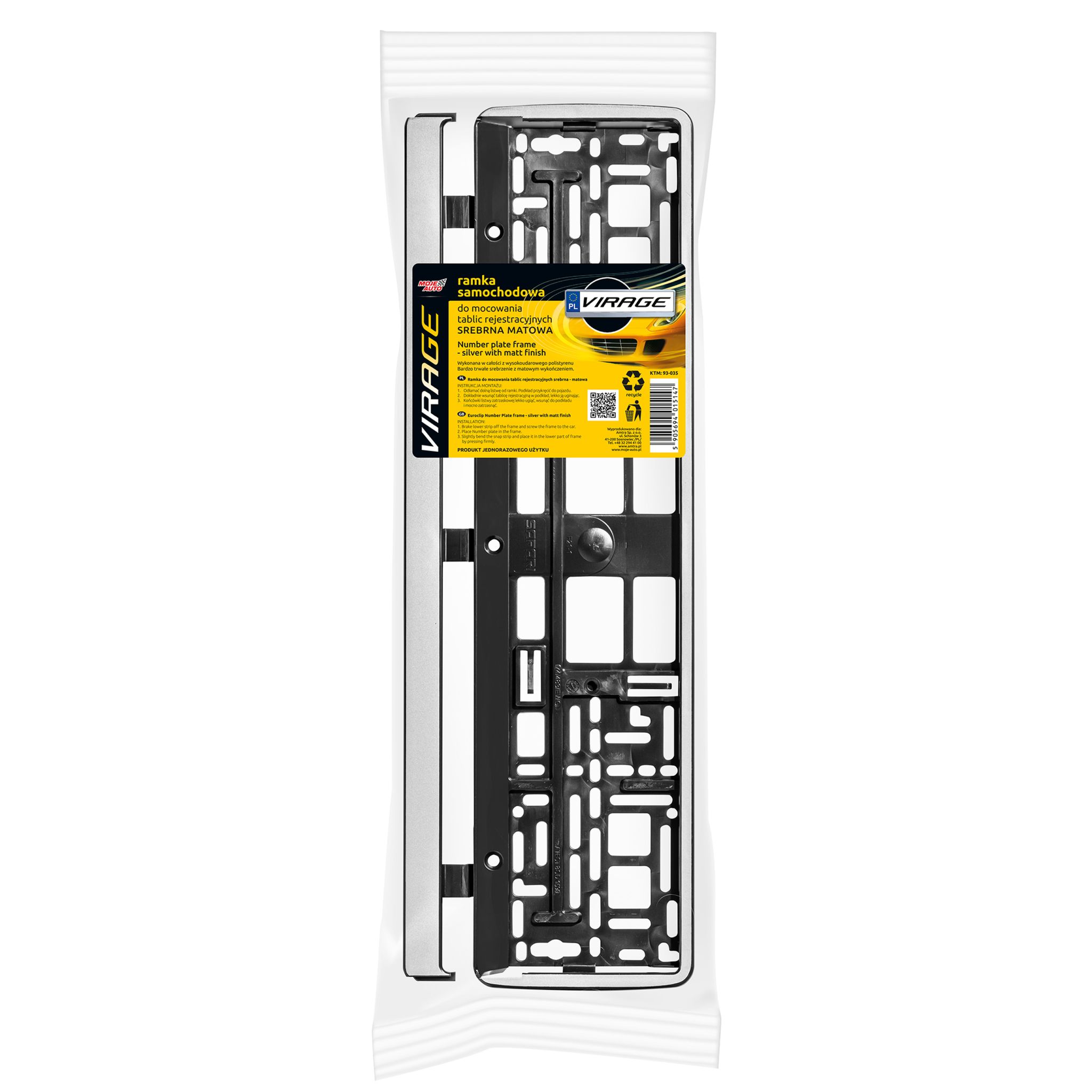 015147 Virage - Kennzeichenhalter, Mattsilber
