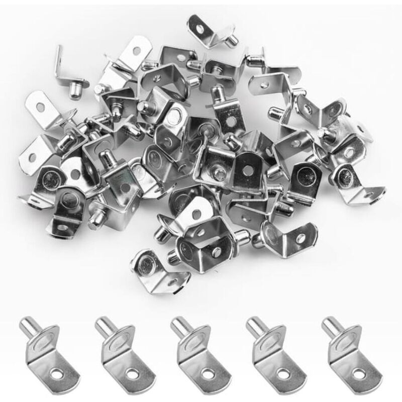50 Versilberte 6-mm-stifte Mit Löchern Zur Befestigung Von Schrankfronten, Beschläge Für Kleiderschränke