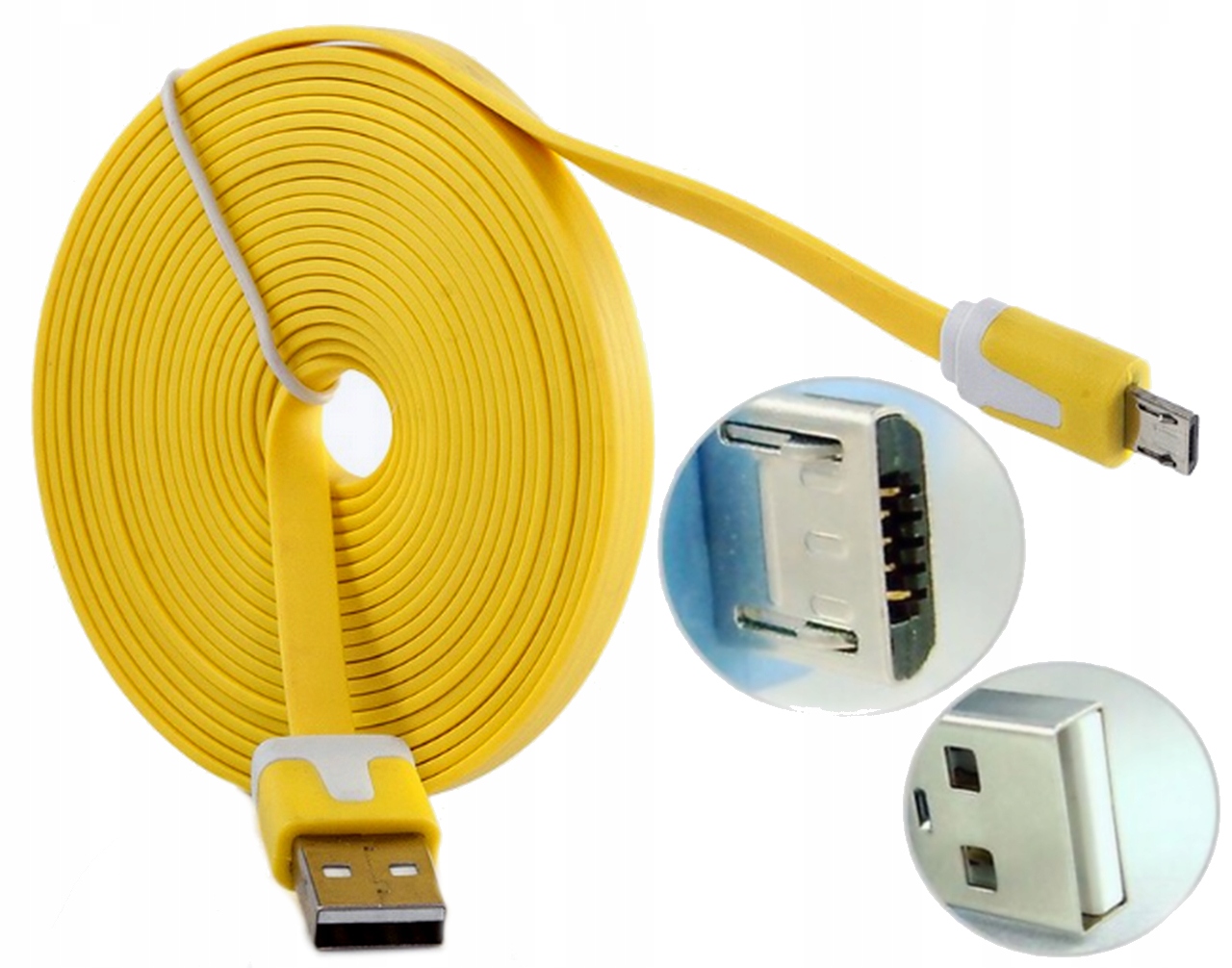 Flaches Micro-usb-ladekabel Für Samsung, Lg, Huawei Und Xiaomi, 1 M
