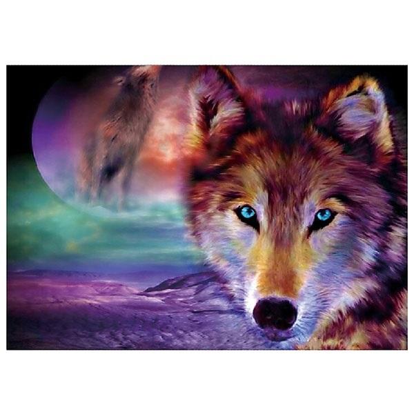 5d-diamantmosaik – Wolf 40 X 30 Cm