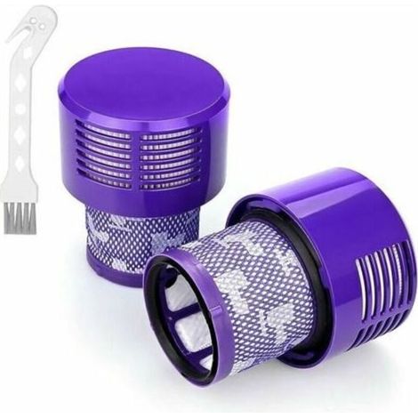 2er-pack Waschbare Filter Für Dyson Staubsauger Der Serien V10 Und Sv12 Inklusive Reinigungsbürste Und -tuch, Passend Für Den Hinteren Filter Der Dyson-modelle V10 Und Sv12