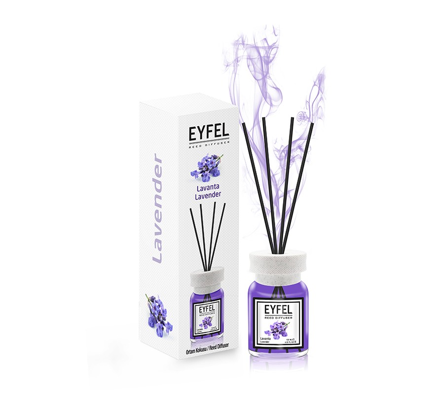 Eyfel Duftdiffusor Mit Stäbchen – Lavendel 120 Ml