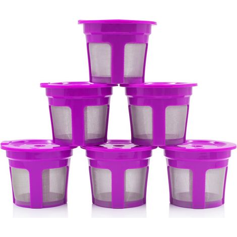 6er-pack Wiederverwendbare K-cup-pod-kaffeefilter. Nachfüllbare Kaffeekapseln Mit Integriertem Filter Für Keurig- Und Select-einzelportions-kaffeemaschinen.