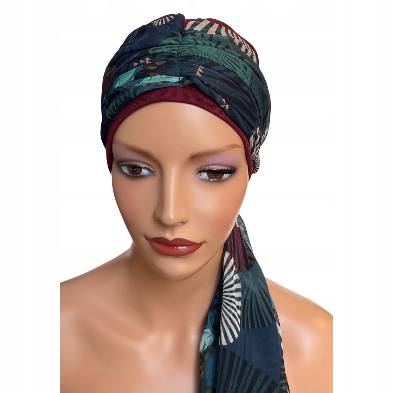 Wera Bm Burgunderroter Turban 333 Schal Nach Der Chemotherapie