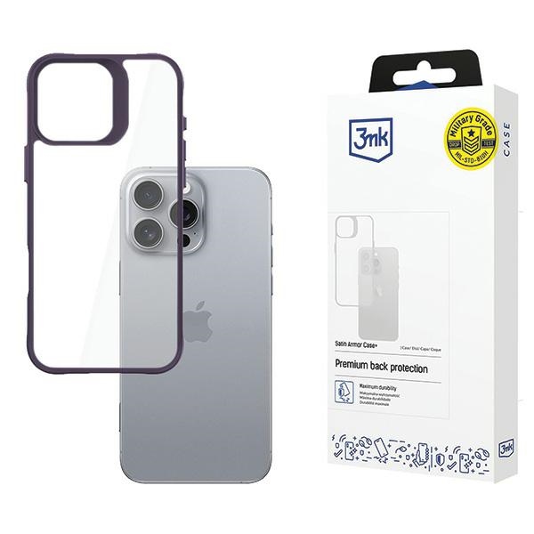 Iphone 16 Pro Max 3mk Satinarmor+ Militärqualität Lila Hülle
