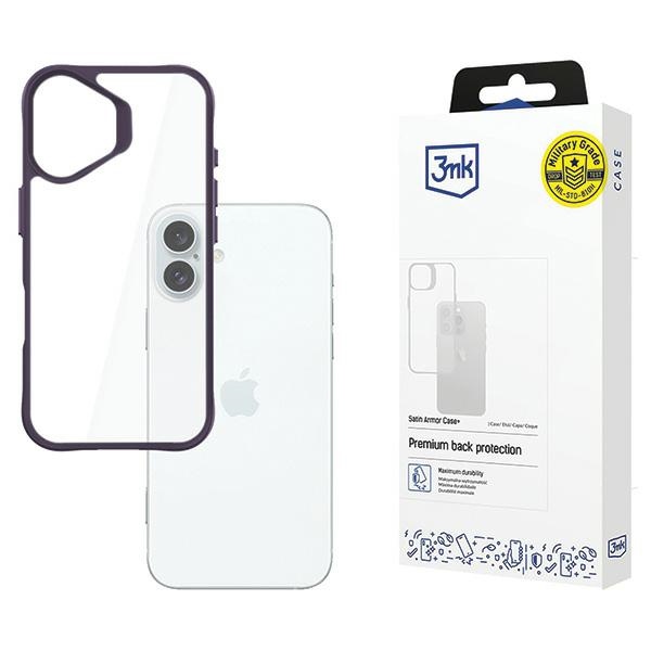 Iphone 16 Plus 3mk Satinarmor+ Militärqualität Schutzhülle Lila