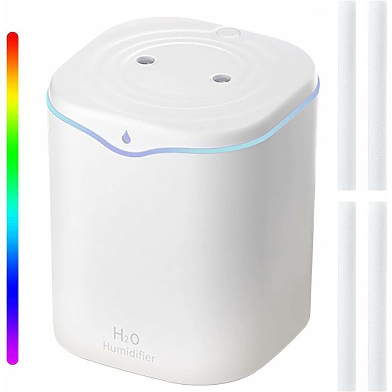 Luftbefeuchter, 2-liter-ultraschall-luftbefeuchter Mit Leisem Betrieb, 2 Einstellbaren Nebelstufen, Usb
