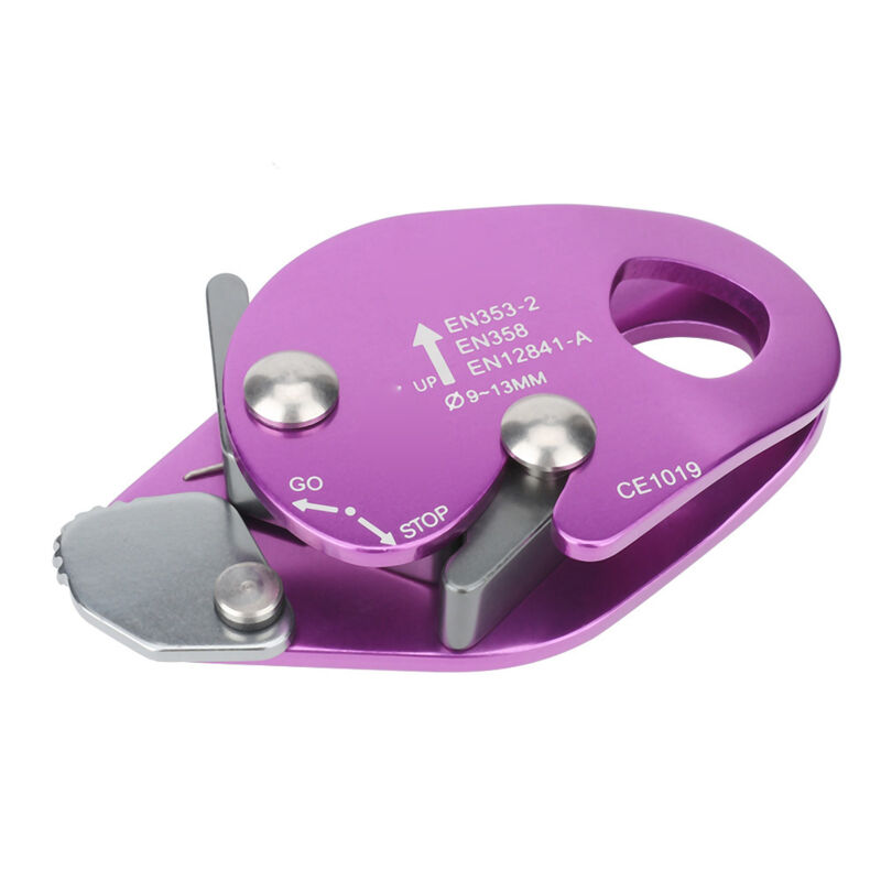 Automatischer Bremsstopp-abseiler Für 9-13 Mm Seilklemme, Rettungsabseilring, Lila Kletterausrüstung