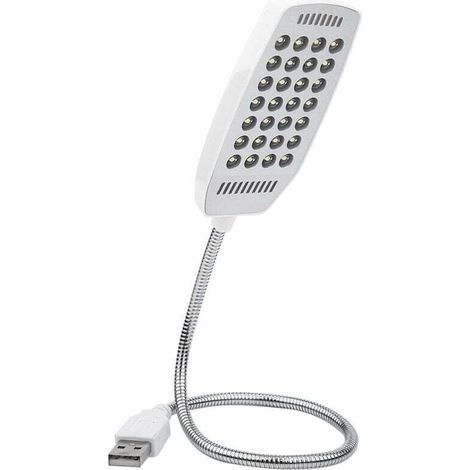 Ulisem Mini-usb-leselampe Mit Flexiblem Schwanenhals, 28 Leds Und Schalter Für Desktop-computer Und Mac-tastatur (weiß), Usb-leselampe, Usb-leuchte
