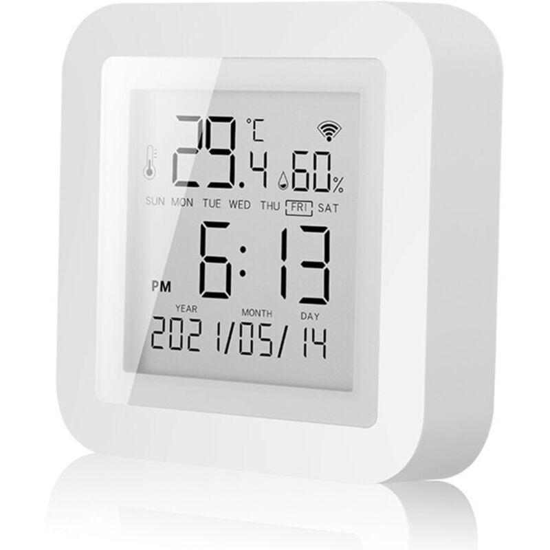 Drahtloser Wlan-temperatur- Und Feuchtigkeitssensor Mit Graffiti-design, Elektronisches Nass-/trockenthermometer, Intelligentes Digitaldisplay.