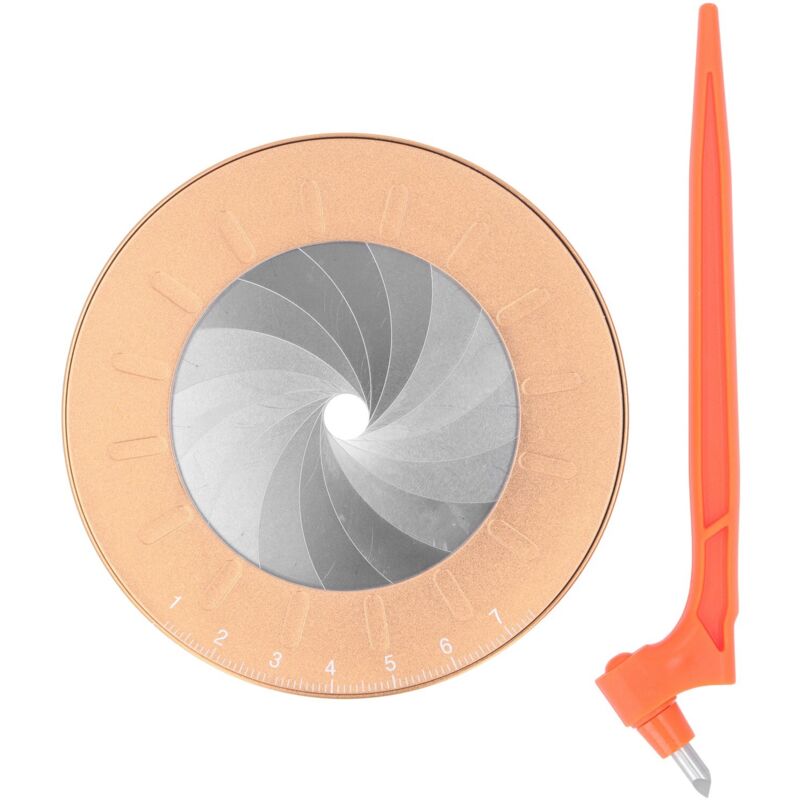 Airshi Kreiszeichenschablone, Drehbare Kreisschablone Aus Edelstahl Und Aluminium, Vielseitig Einsetzbar Zum Schreiben