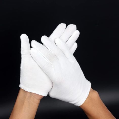 Gartenhandschuhe, Baumwollhandschuhe, Weiße Baumwollhandschuhe Für Damen, Für Trockene Hände Und Ekzeme, 15 Paar