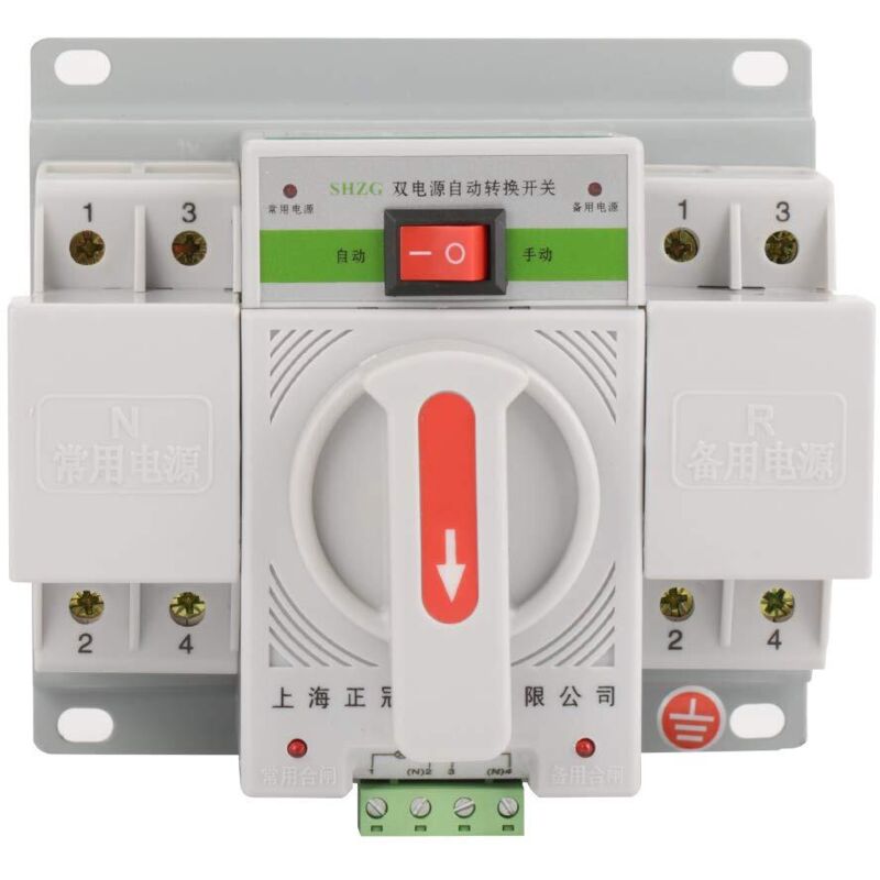 220v Intelligenter Automatischer Umschalter Mit Zwei Stromversorgungen, 63a 2p Zgq1m-63