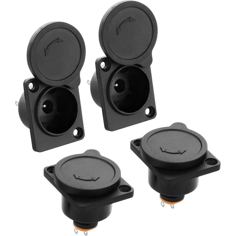 5,5 X 2,1 Mm Dc-stromanschluss, 12 V 3 A Dc-einbaubuchse Mit Wasserdichter Einbaukappe (4er-pack)