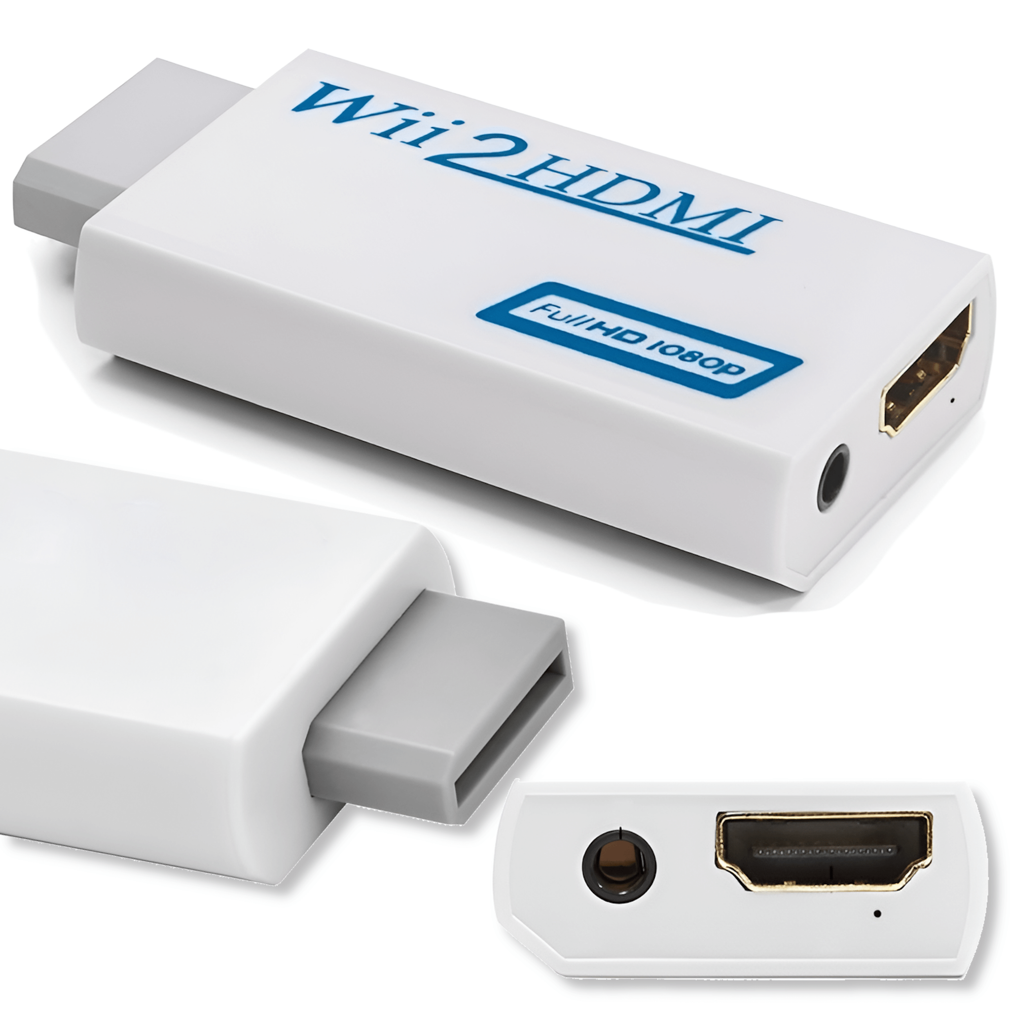 Wii Nintendo Zu Hdmi + Audio Aux Konverter Adapter Multi Out
