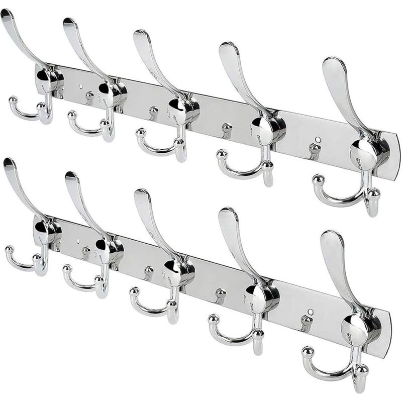 (2er-pack) Garderobenständer Aus Edelstahl, Wandmontage, Kleiderhaken Aus Aluminiumlegierung Für Badezimmer