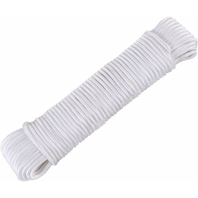 30 M/100 Ft Wäscheleine Für Den Außenbereich, 6 Mm Strapazierfähige Baumwollseil-wäscheleine, Geflochtene Wäscheleine Aus Nylon Für Das Trocknen Im Innenbereich, Camping, Reisen Und Den Hausgebrauch,